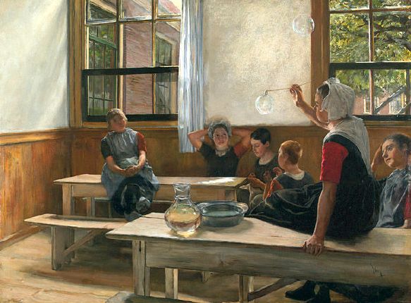 Charles Frederic Ulrich (1858-1908) - "Children in a Schoolroom"