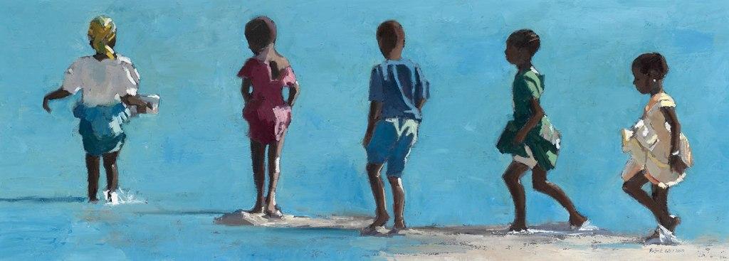 PatrickGibbs - "Children-walking into the Sea, Zanzibar